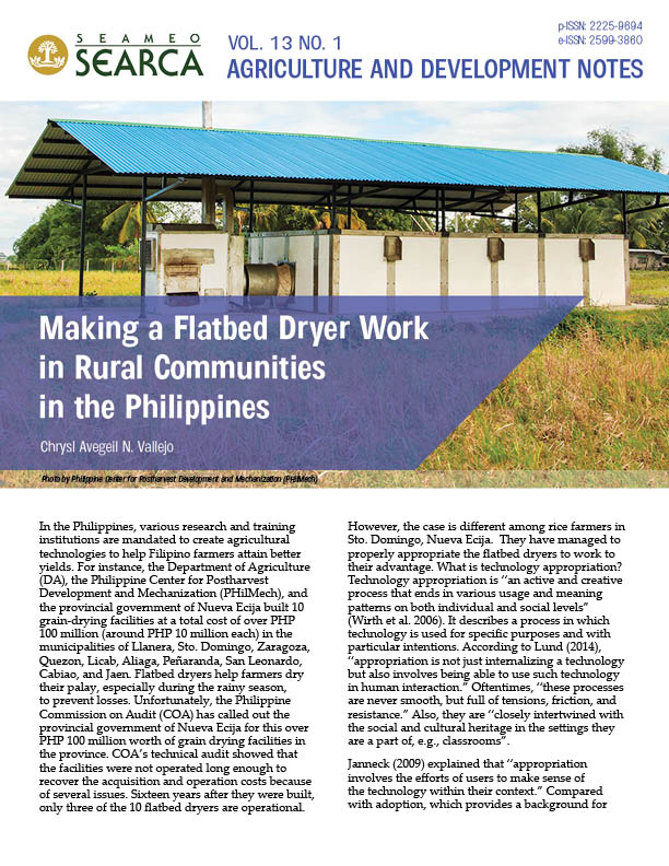 Making a Flatbed Dryer Work in Rural Communities in the Philippines